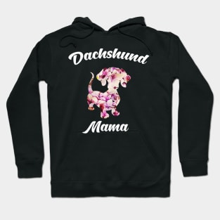 Dachshund Mama Flower Pattern Hoodie